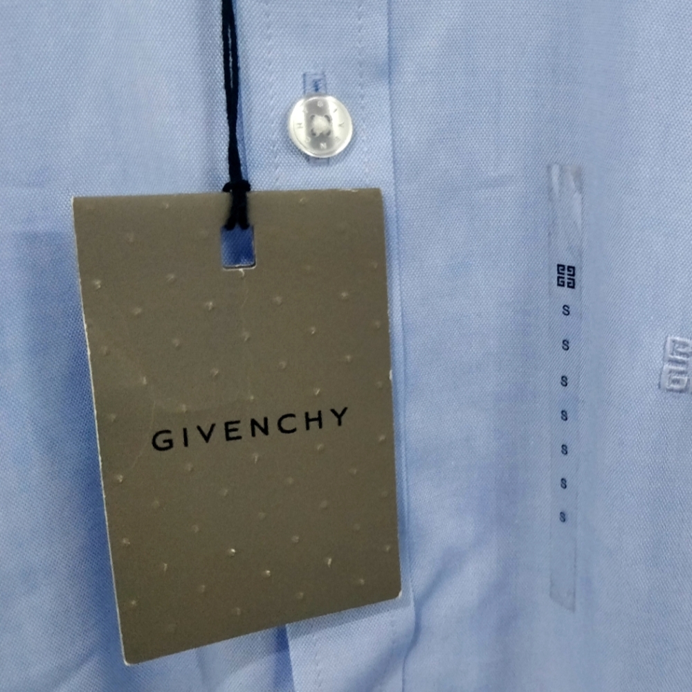 Formal long sleeve dress shirt GIVENCHY, Small Blue